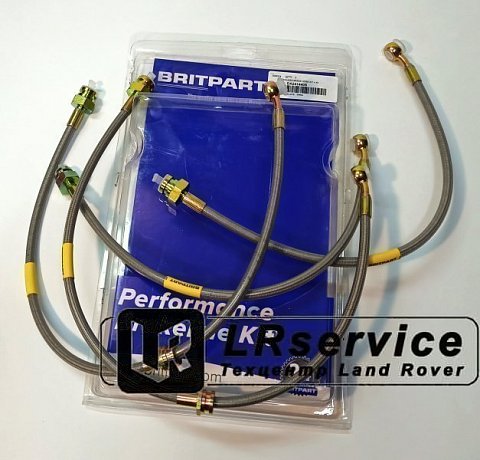 Шланг тормозной усиленный  + 40мм (к-кт 4шт ) D2